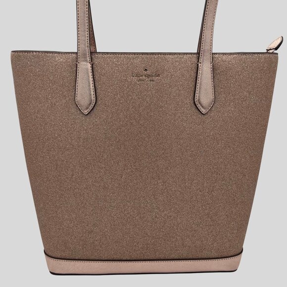 Kate Spade Glitter Tote – Rose Gold Champagne - Picture 2 of 10